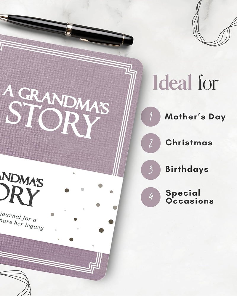 Coco & Lan Grandma's Life Story Journal (Hardcover): A Meaningful Keepsake for Grandma to Share Her Journey & Memories, Book Includes 250+ Prompt Questions, Sentimental Gift for Mother's Day, Birthday, Christmas - Image 5